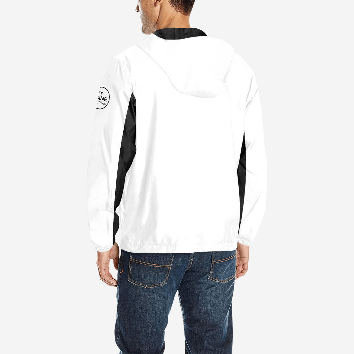 Racing Jacket – Hooded with Quilted Lining – White & Silver | PIT LANE CLOTHING