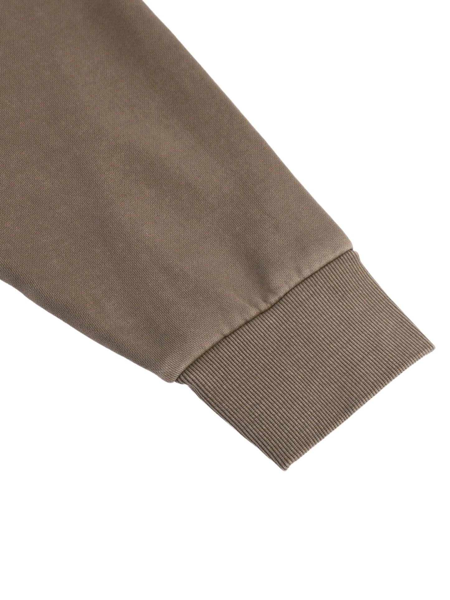 PIT LANE CLOTHING: Snow Washed Tape Raw Edge Hoodie - Brown