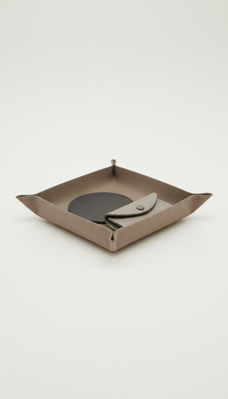 Minimalist Leather Valet Tray
