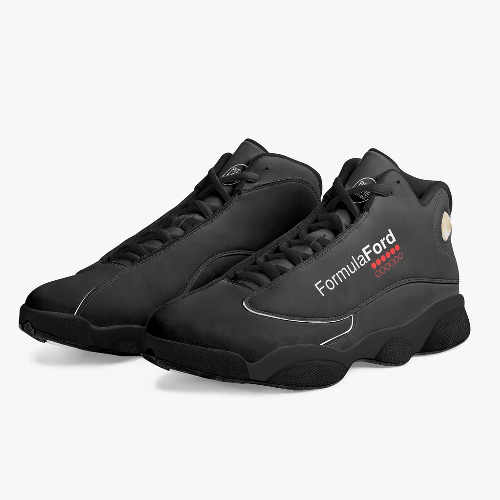 Formula Ford Official 'Shark'  High Top Leather sneakers - Full carbon / black
