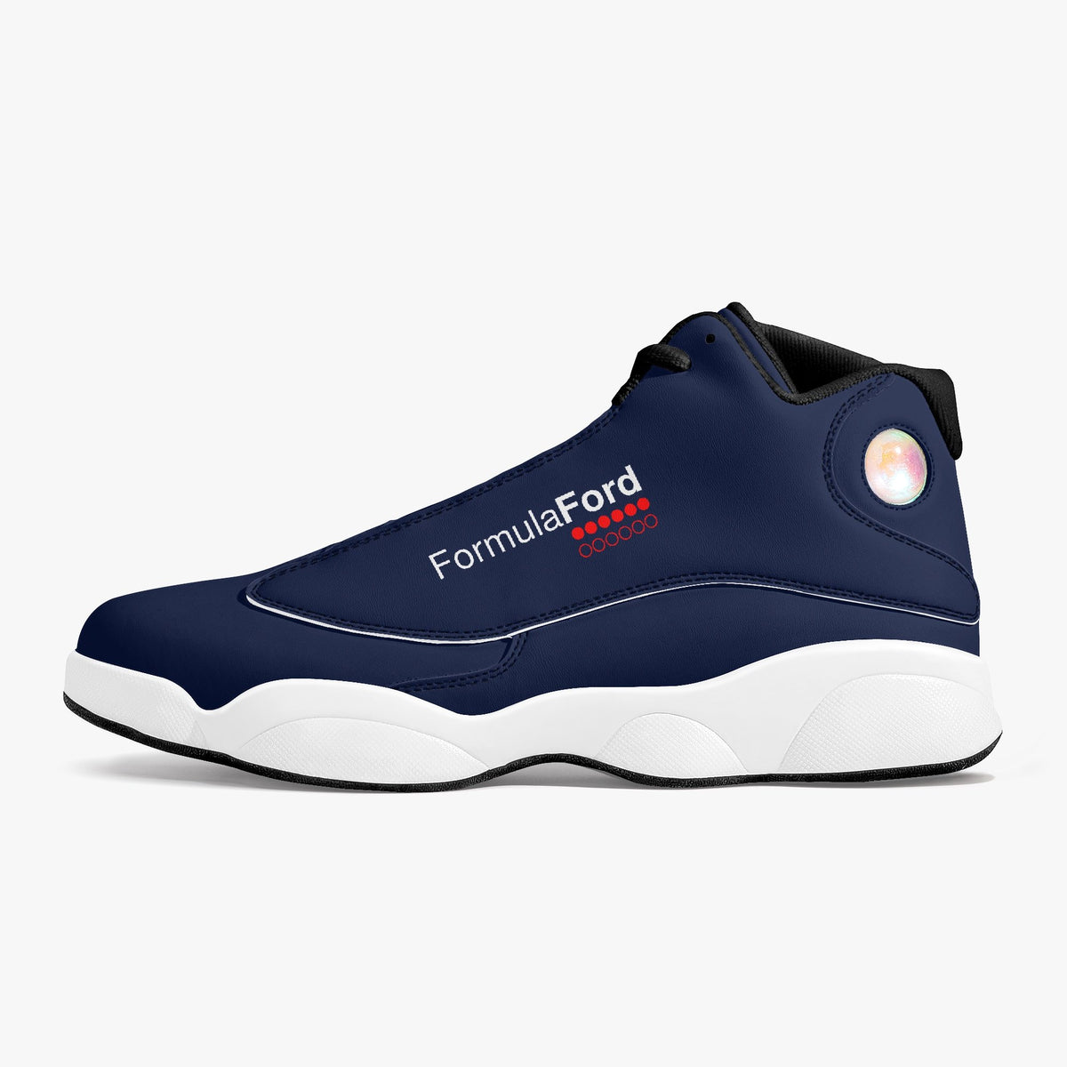 Formula Ford Official 'Shark'  High Top Leather sneakers - Navy Blue / white