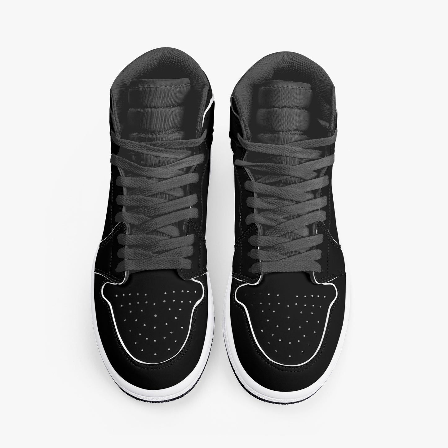 MARK VERDINO High-Top Leather Sneakers - full carbon