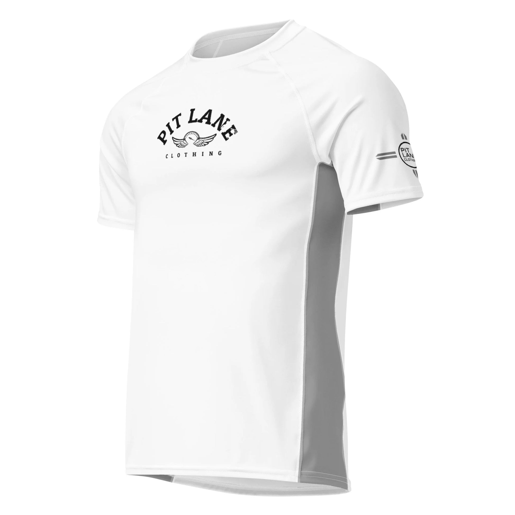 Pit Lane Clothing: UPF 50+ protection Performance Active Tee - White