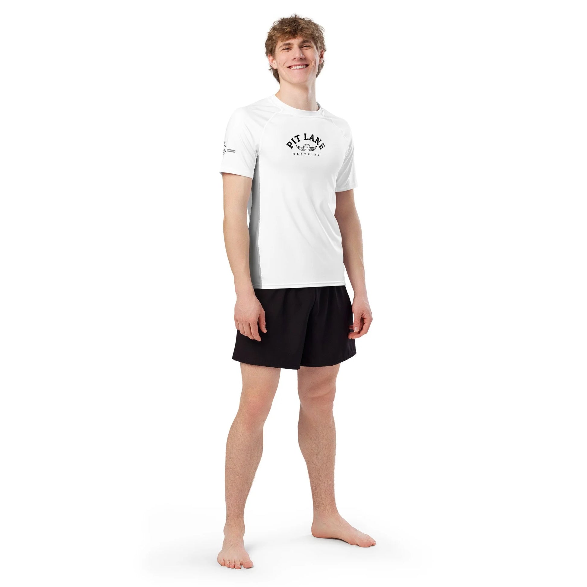 Pit Lane Clothing: UPF 50+ protection Performance Active Tee - White