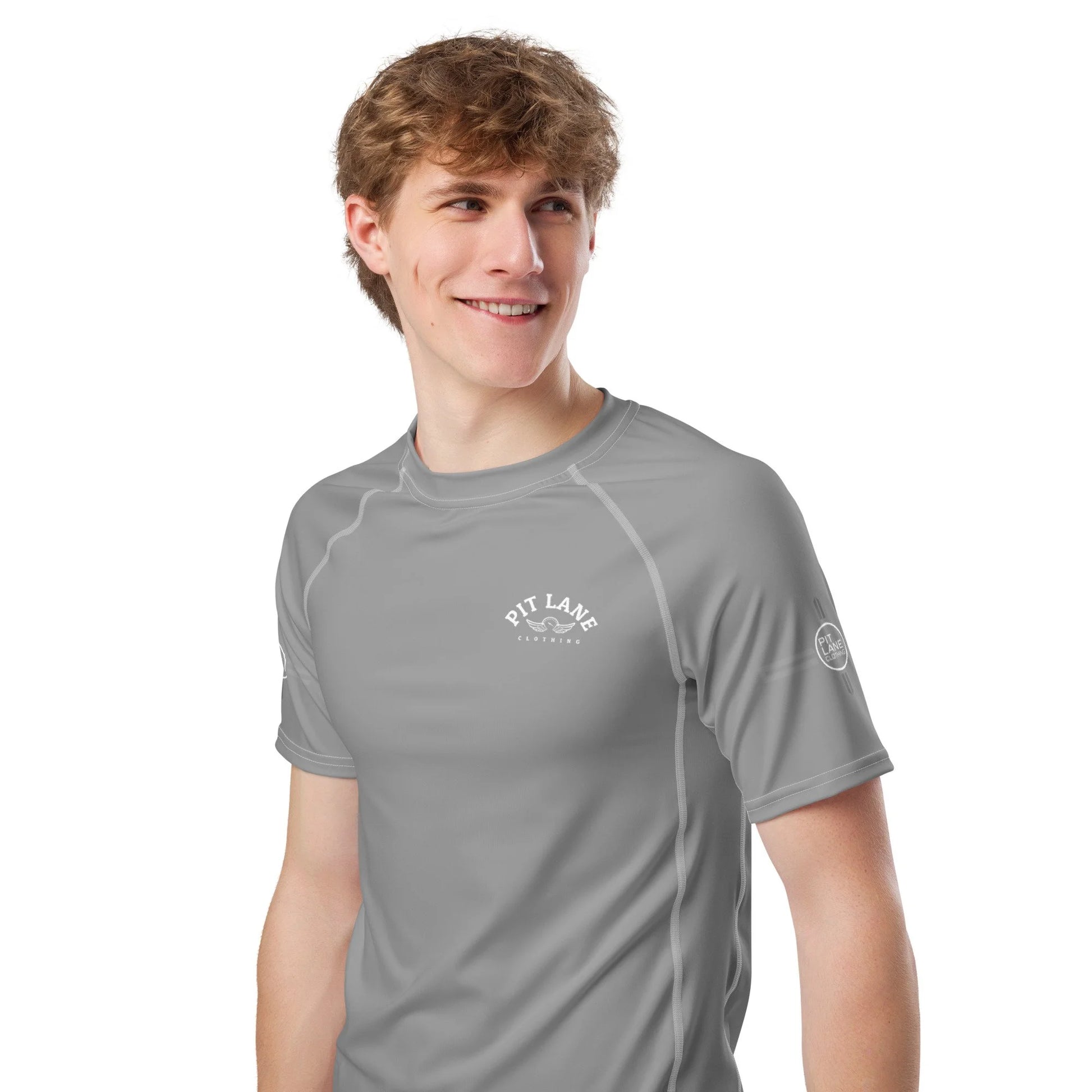 Pit Lane Clothing: UPF 50+ protection Performance Active Tee - Titanium
