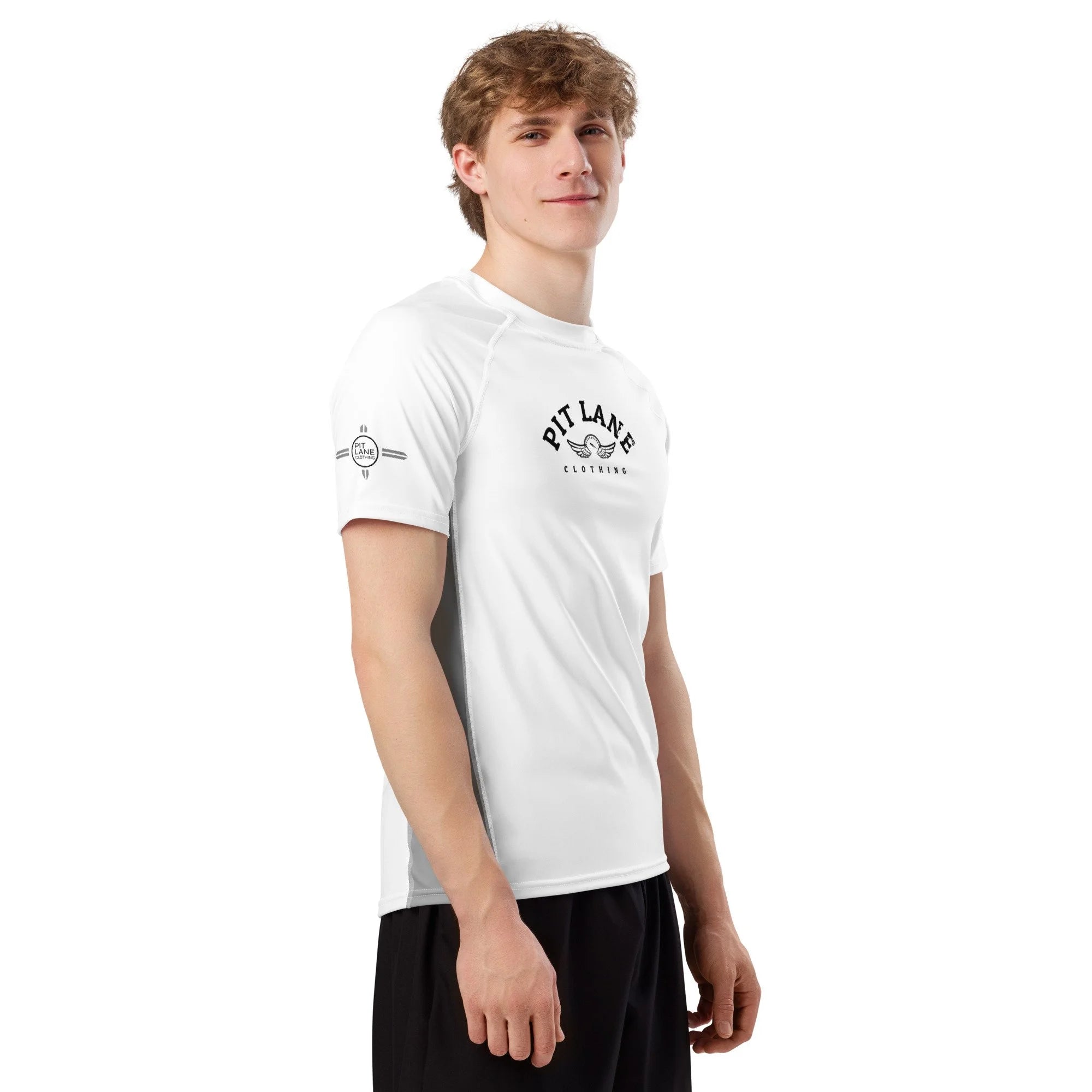 Pit Lane Clothing: UPF 50+ protection Performance Active Tee - White