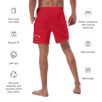Pit Lane Clothing: European style swim trunks - Red flag
