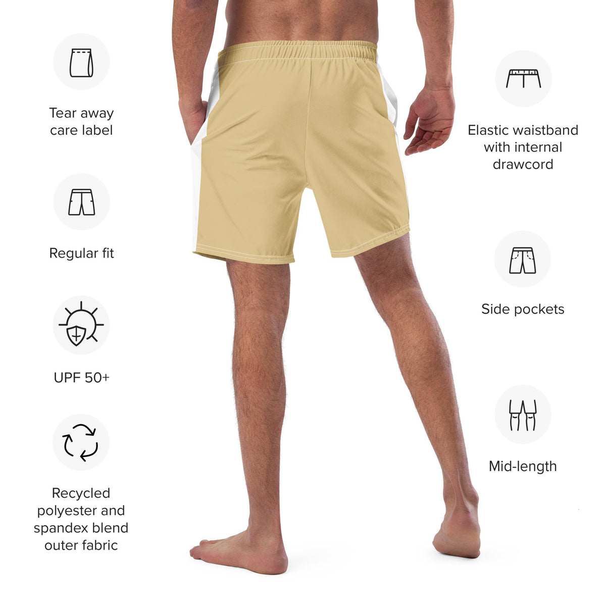 Pit Lane Clothing: European style swim trunks - Sandtrap