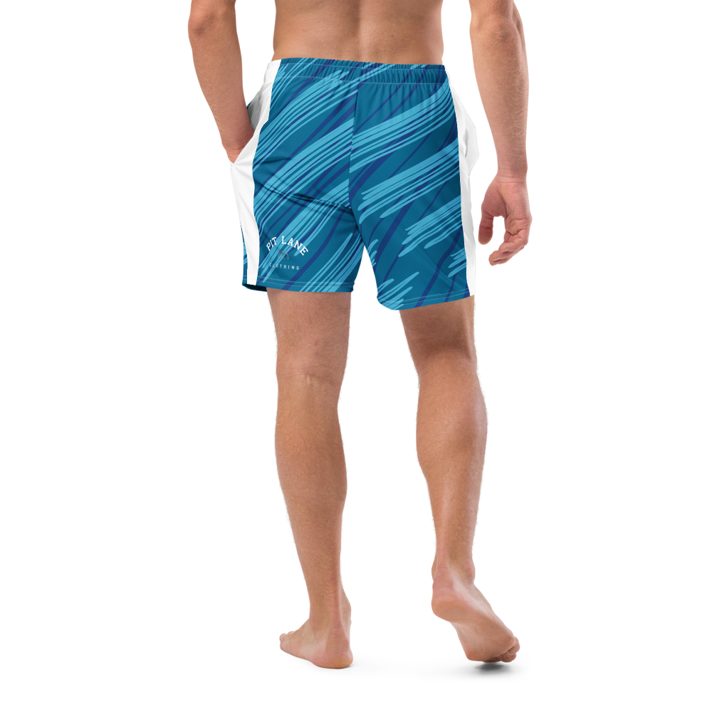 Pit Lane Clothing: European style swim trunks - Marshal Blue