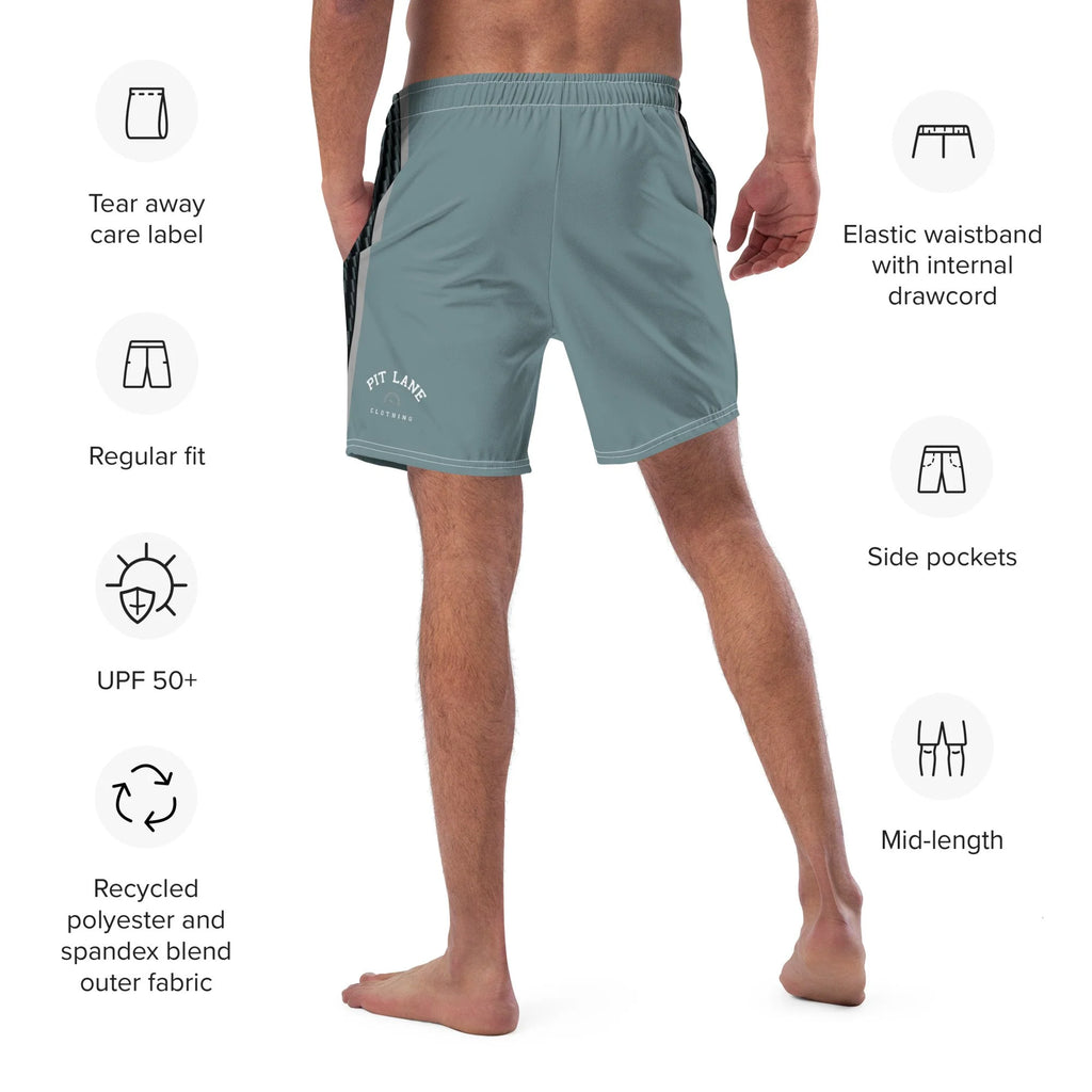 Pit Lane Clothing: European style swim trunks - Carbon fibre / Fuel