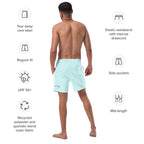 Pit Lane Clothing: European style swim trunks - Carbon fibre / Mint