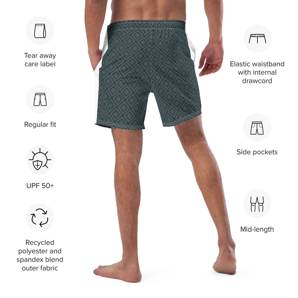 Pit Lane Clothing: European style swim trunks- Carbon fibre / ashphalt