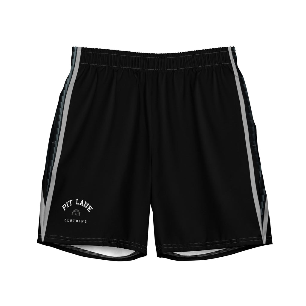 Pit Lane Clothing: European style swim trunks- Carbon fibre /black