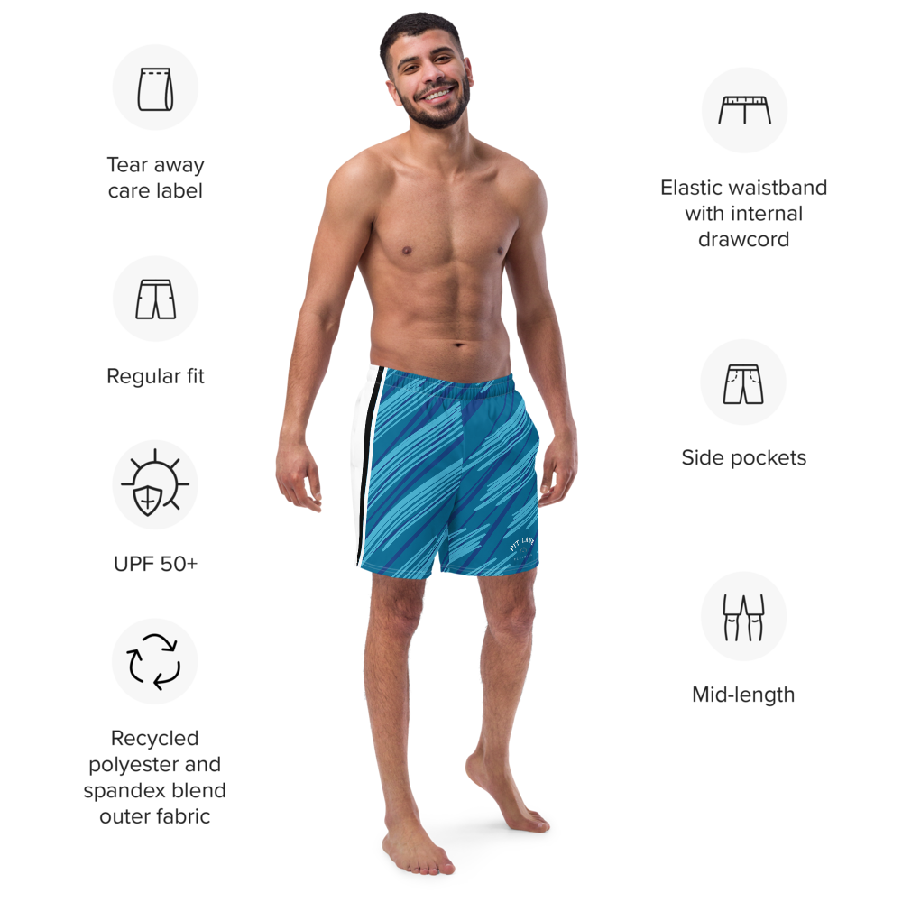 Pit Lane Clothing: European style swim trunks - Marshal Blue