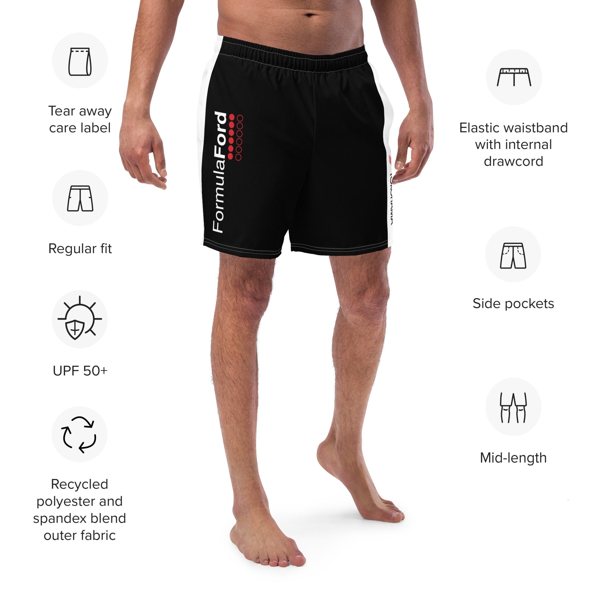 Formula Ford Official Swim Trunks - carbon black
