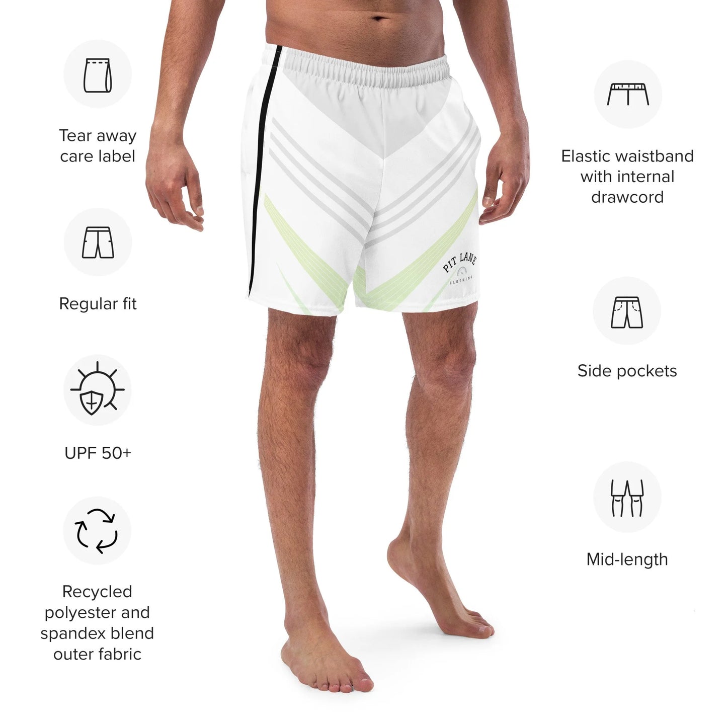 Pit Lane Clothing: European style swim trunks -speed
