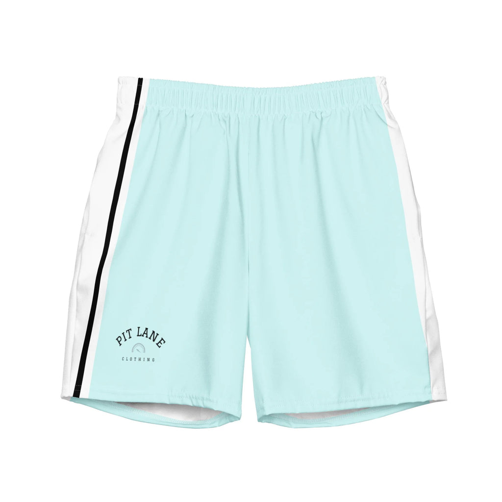 Pit Lane Clothing: European style swim trunks - Carbon fibre / Mint