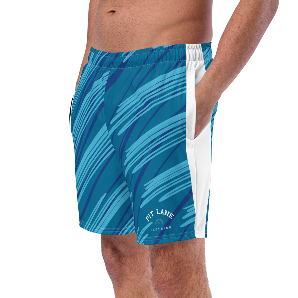 Pit Lane Clothing: European style swim trunks - Marshal Blue