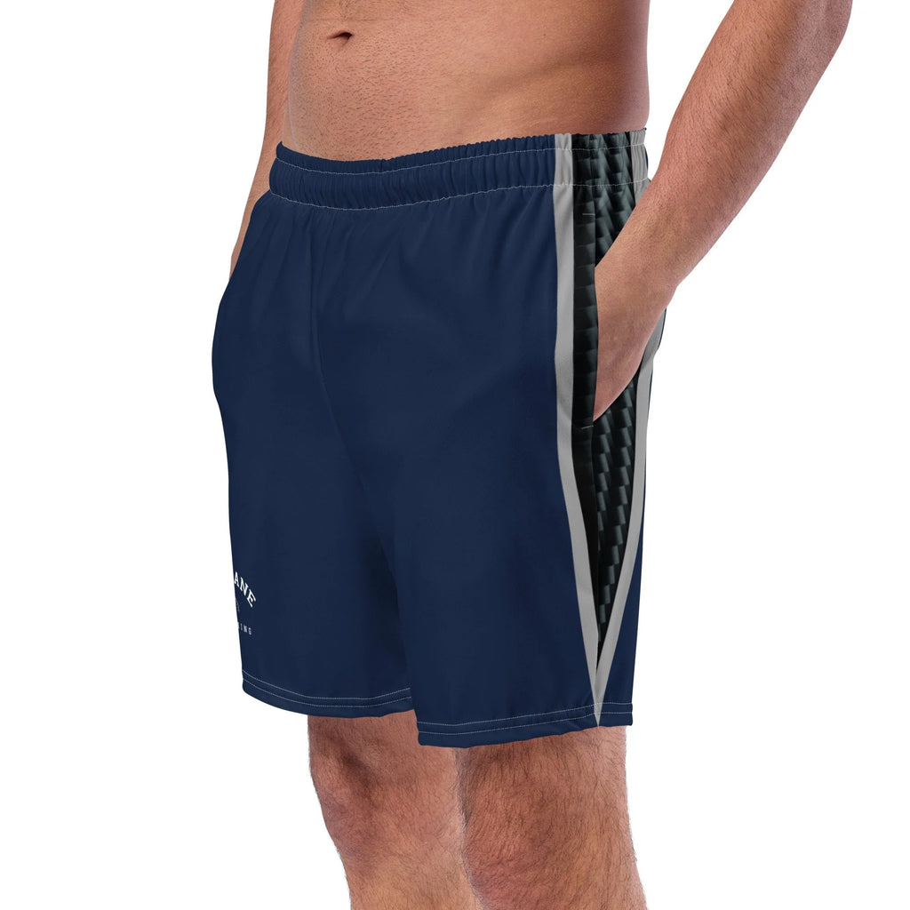 Pit Lane Clothing: European style swim trunks - Carbon fibre / Navy