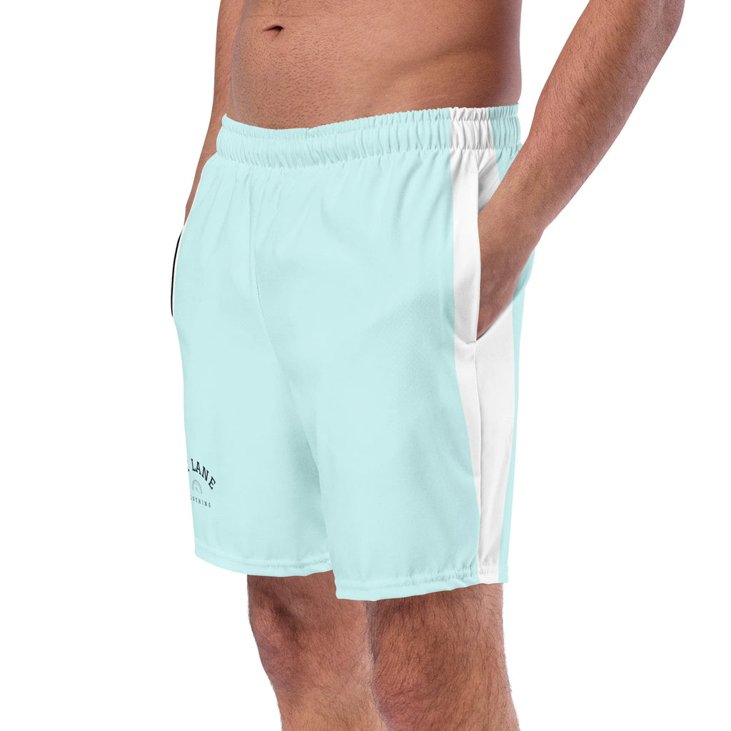 Pit Lane Clothing: European style swim trunks - Carbon fibre / Mint