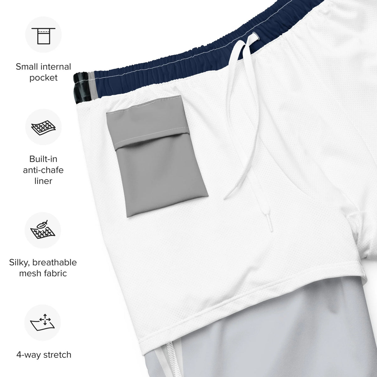 Pit Lane Clothing: European style swim trunks - Carbon fibre / Navy