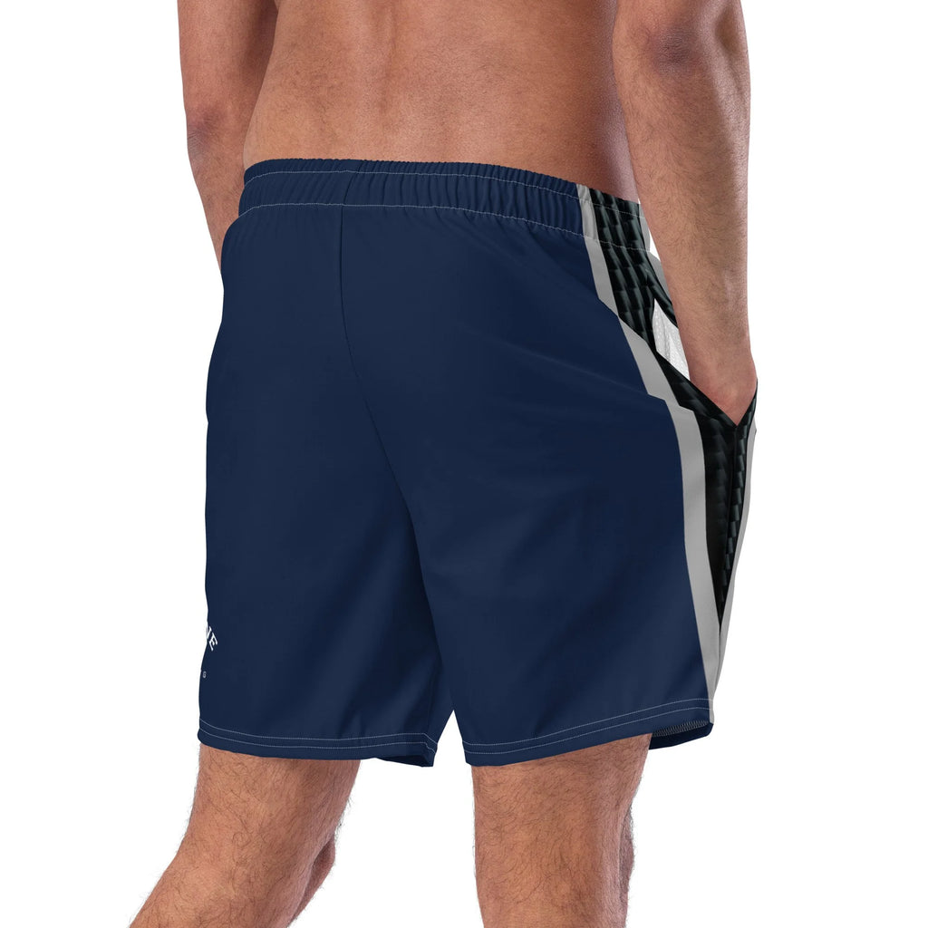 Pit Lane Clothing: European style swim trunks - Carbon fibre / Navy