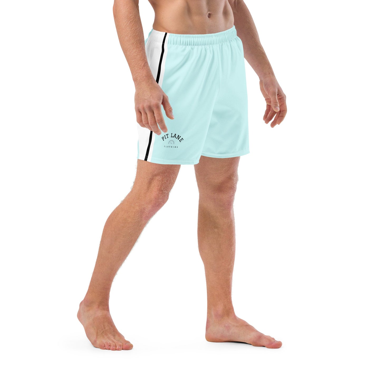 Pit Lane Clothing: European style swim trunks - Carbon fibre / Mint
