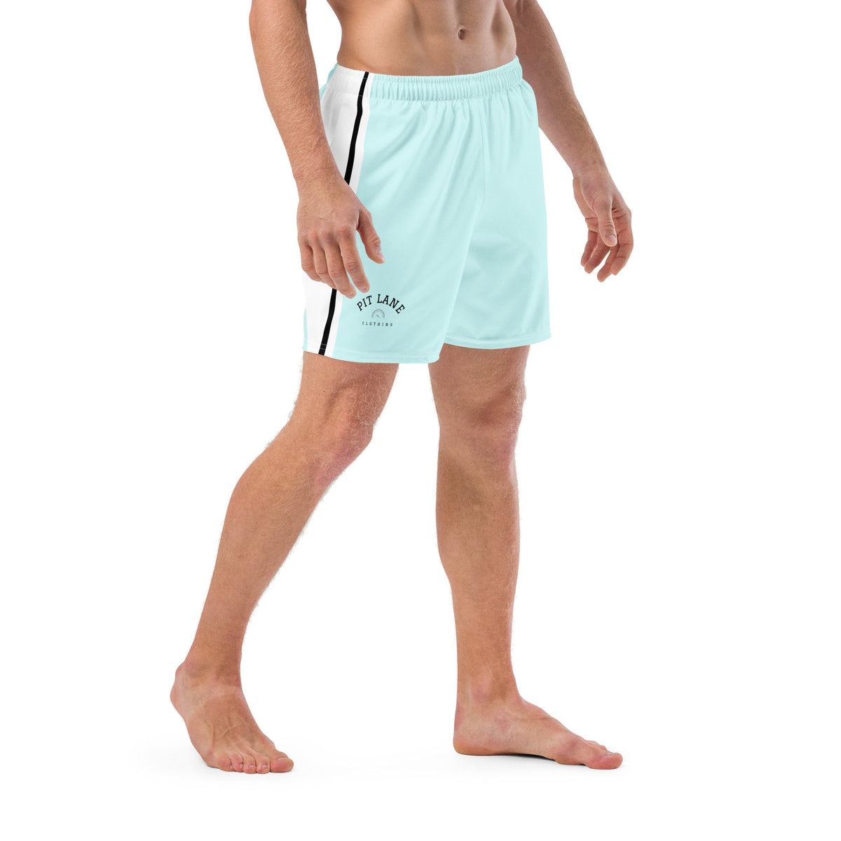 Pit Lane Clothing: European style swim trunks - Carbon fibre / Mint
