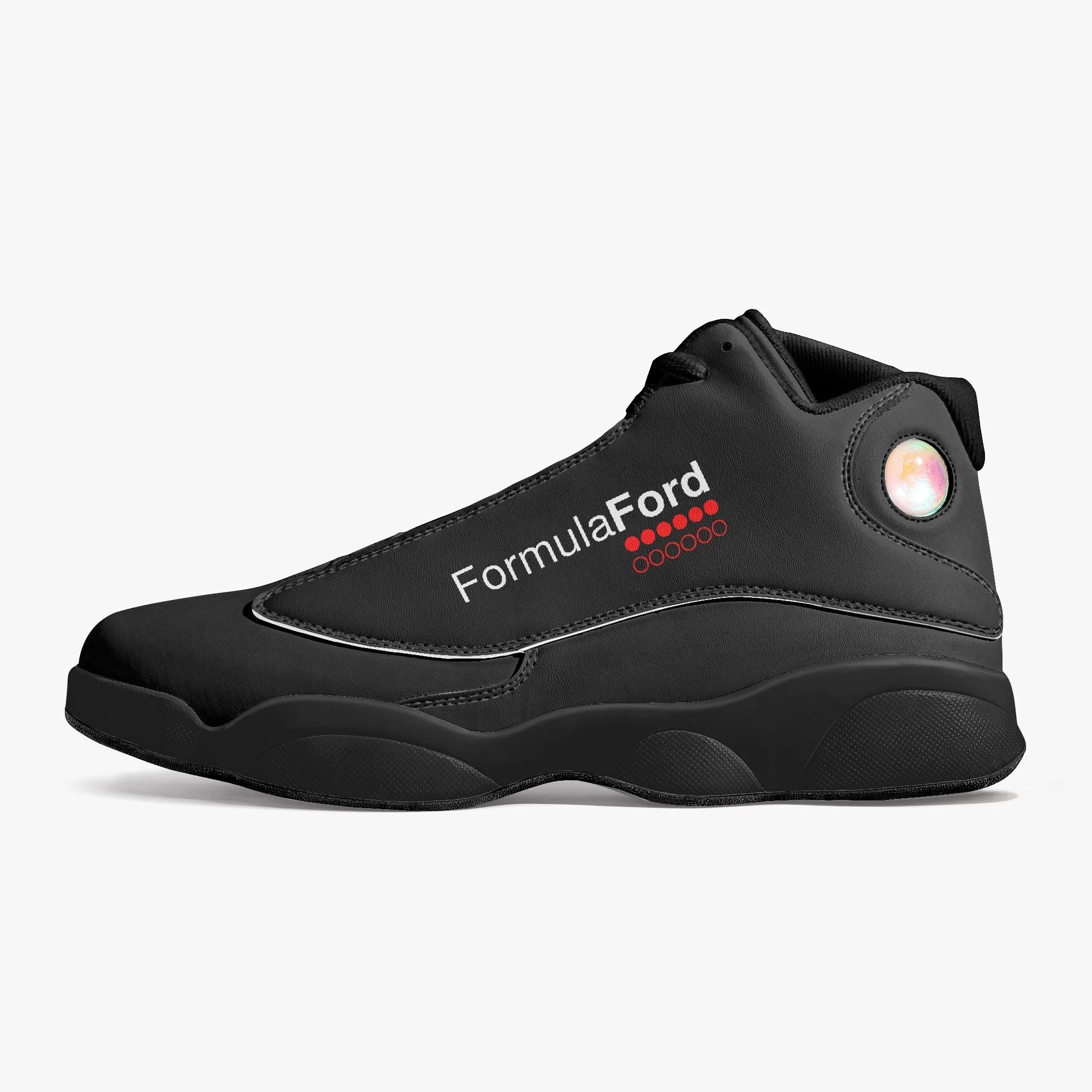 Formula Ford Official 'Shark'  High Top Leather sneakers - Full carbon / black