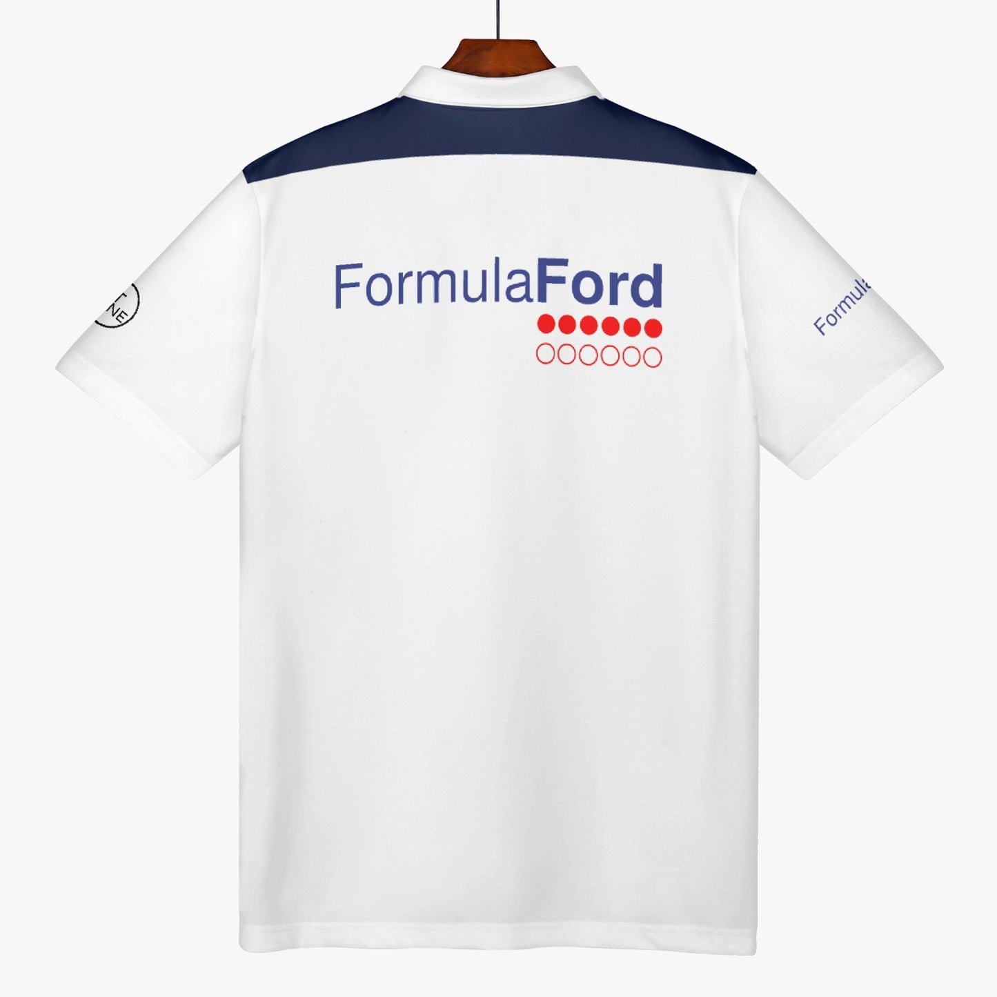 FORMULA FORD Official Handmade Polo Shirt - circuit white/blue stripe