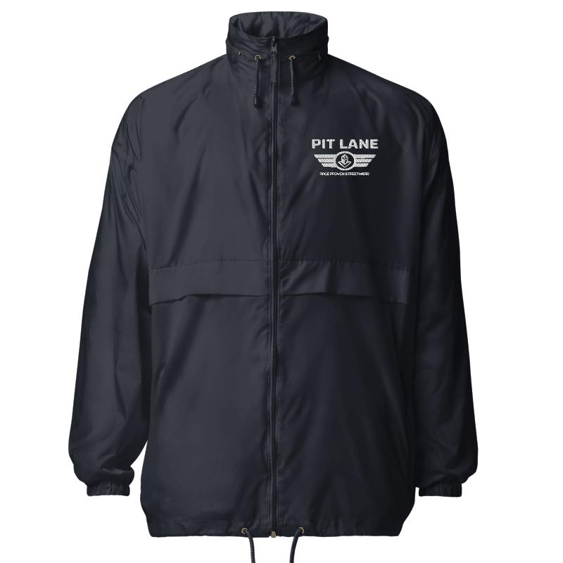 Pit Lane Clothing: Embroidered Waterproof Spray jacket - Blue