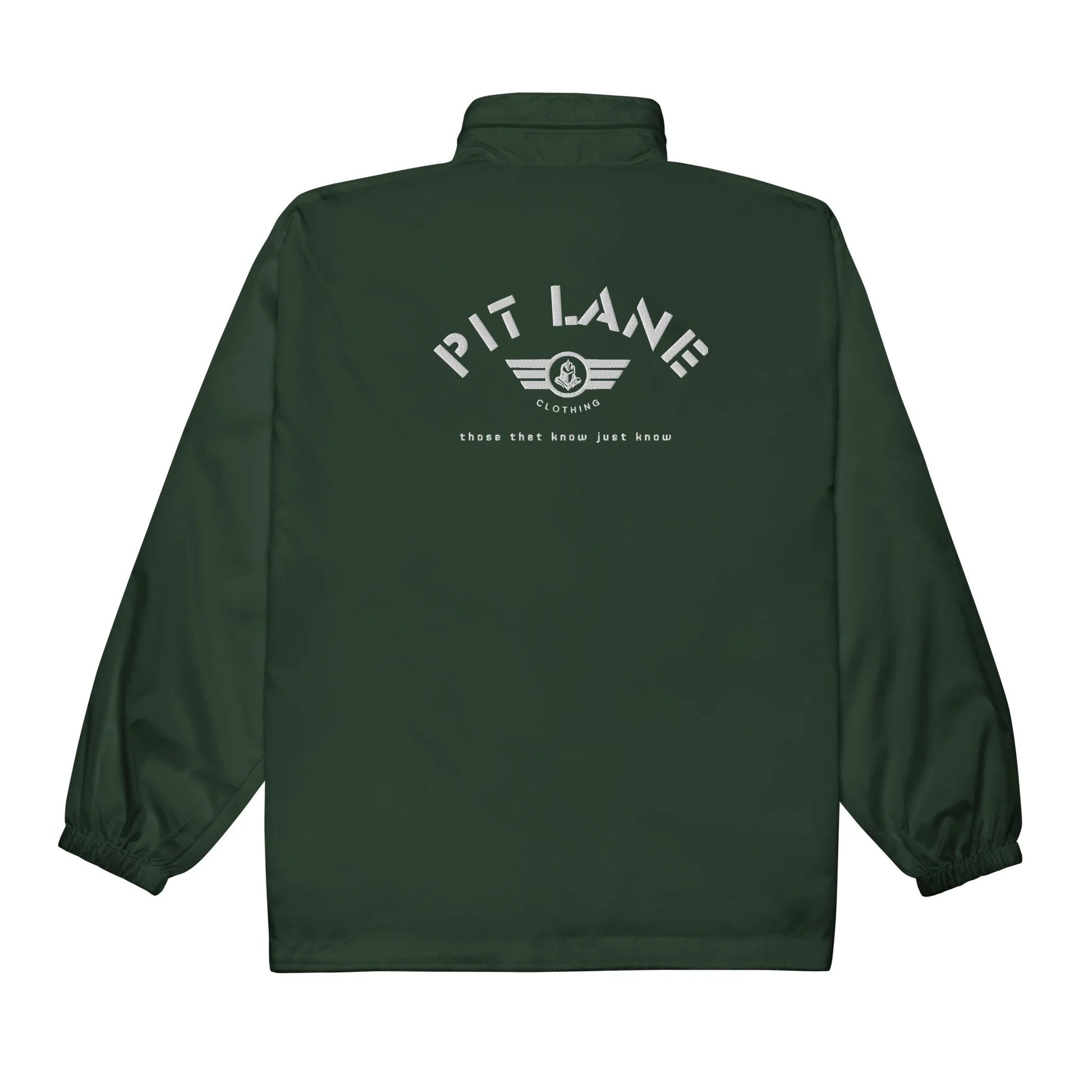Pit Lane Clothing: Embroidered Waterproof Spray jacket - Green flag