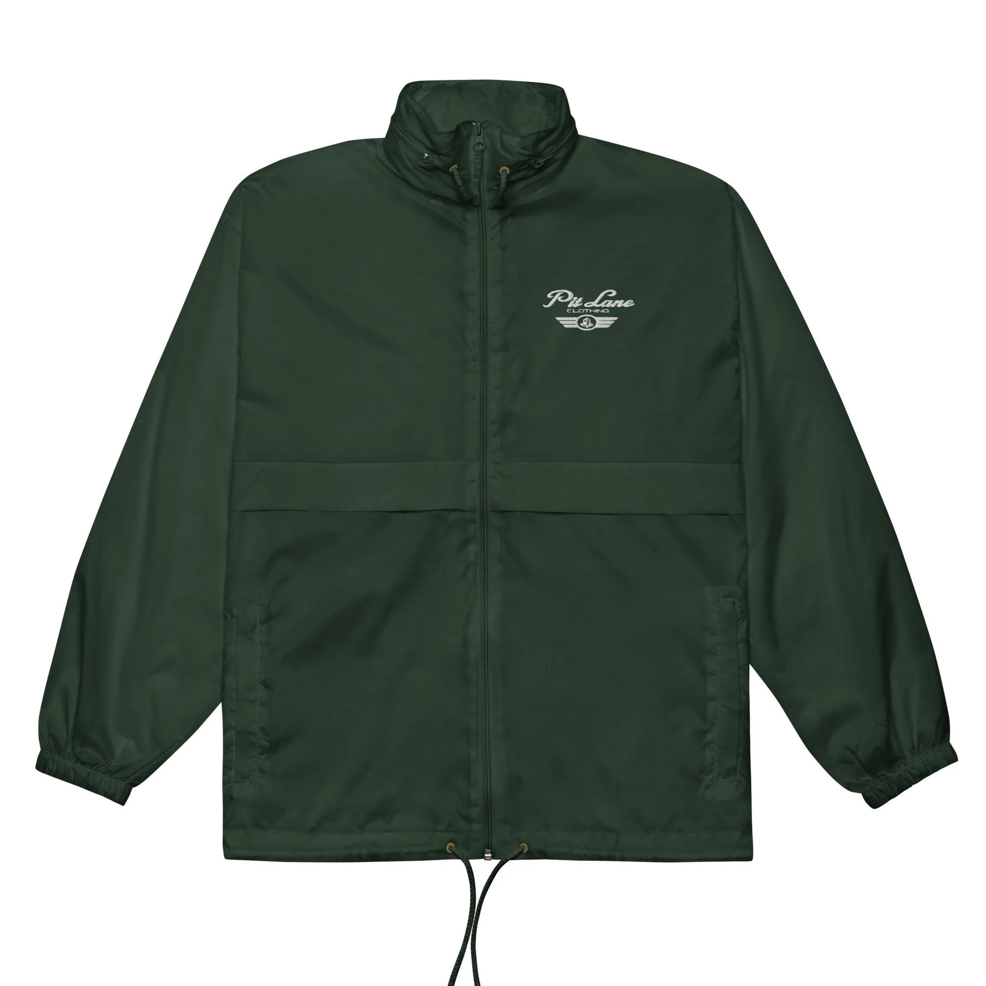 Pit Lane Clothing: Embroidered Waterproof Spray jacket - Green flag