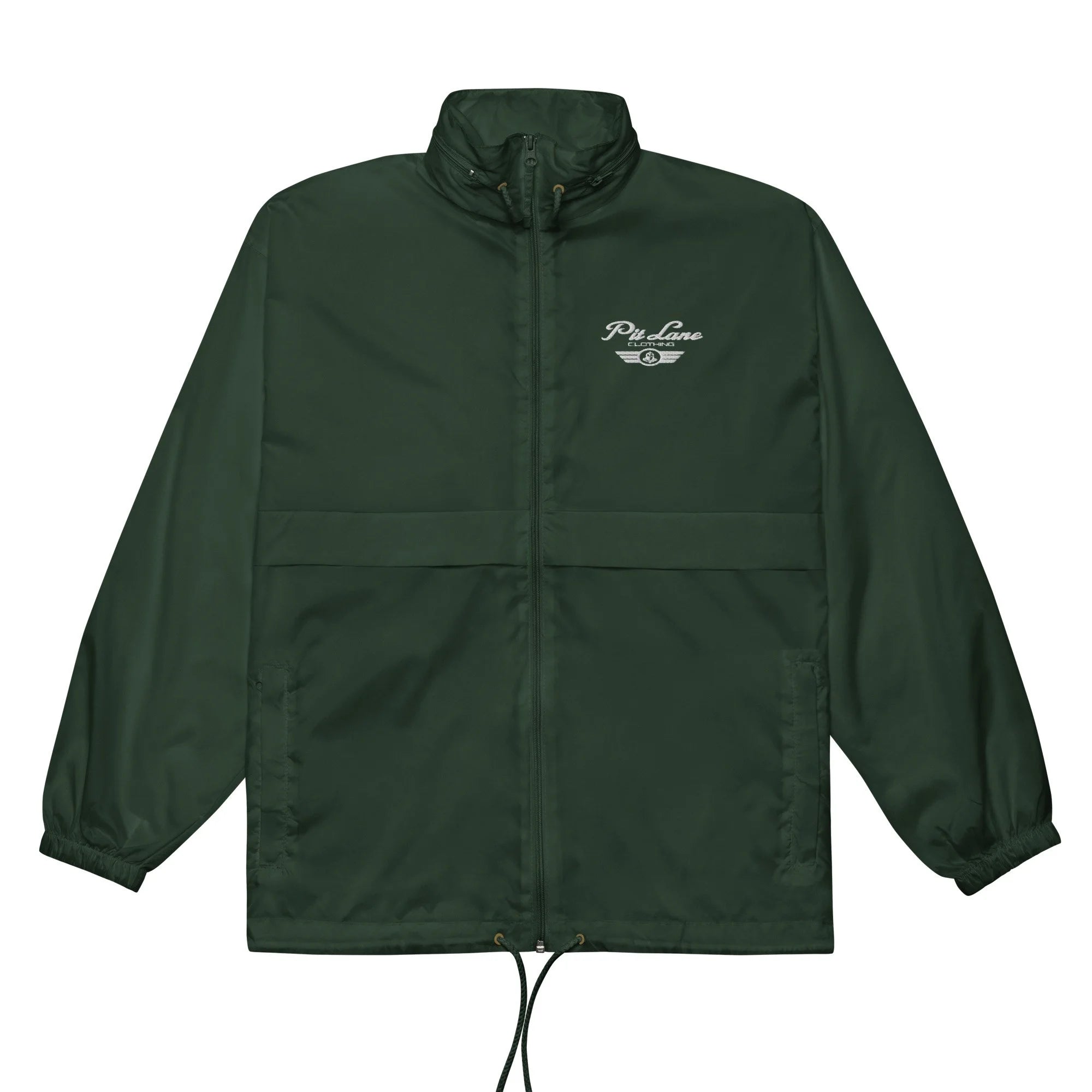 Pit Lane Clothing: Embroidered Waterproof Spray jacket - Green flag