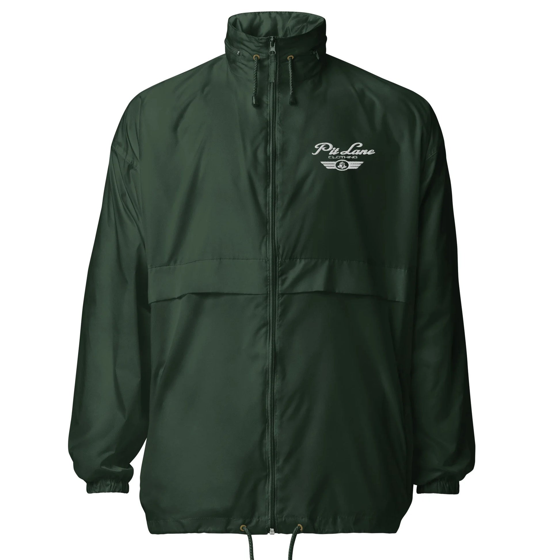 Pit Lane Clothing: Embroidered Waterproof Spray jacket - Green flag
