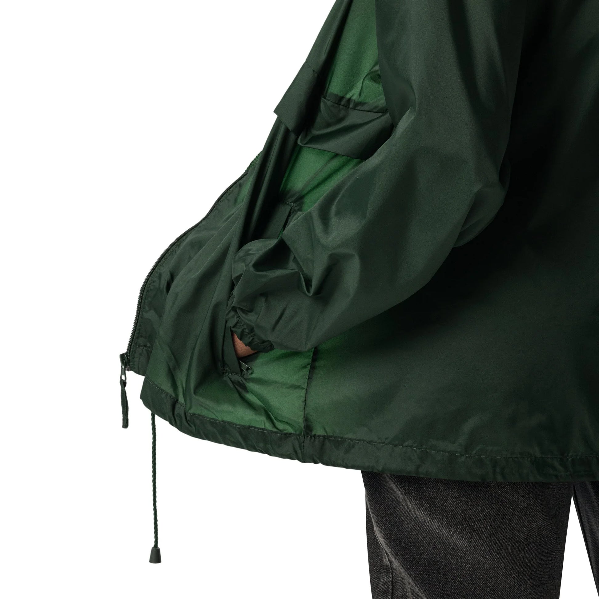 Pit Lane Clothing: Embroidered Waterproof Spray jacket - Green flag