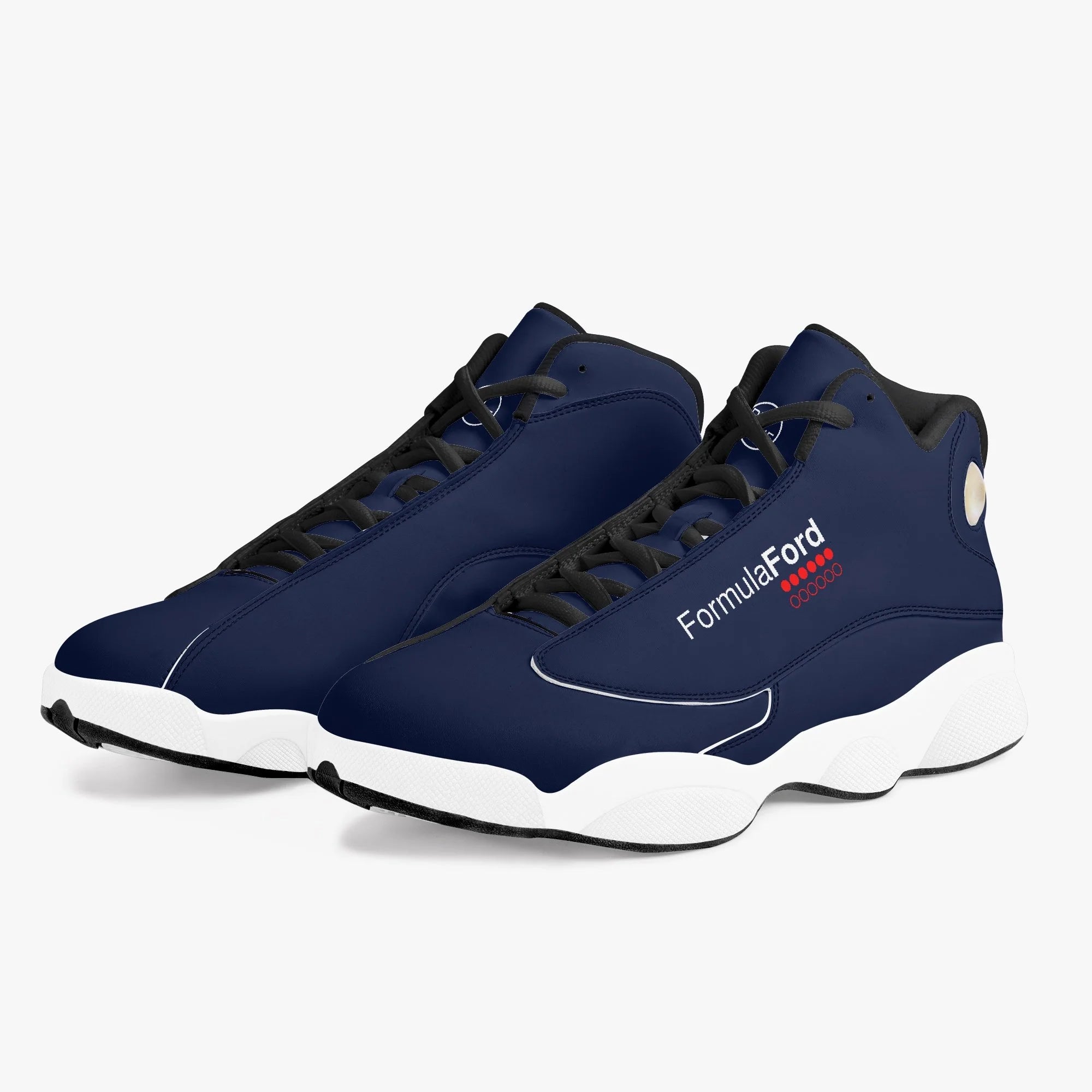 Formula Ford Official 'Shark'  High Top Leather sneakers - Navy Blue / white