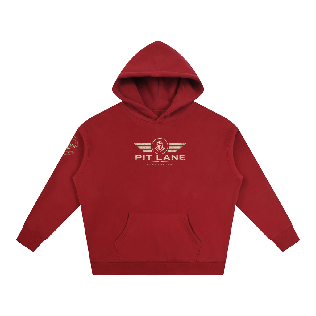 Pit Lane Clothing 350GSM Fleeced Race Proven Hoodie - Red