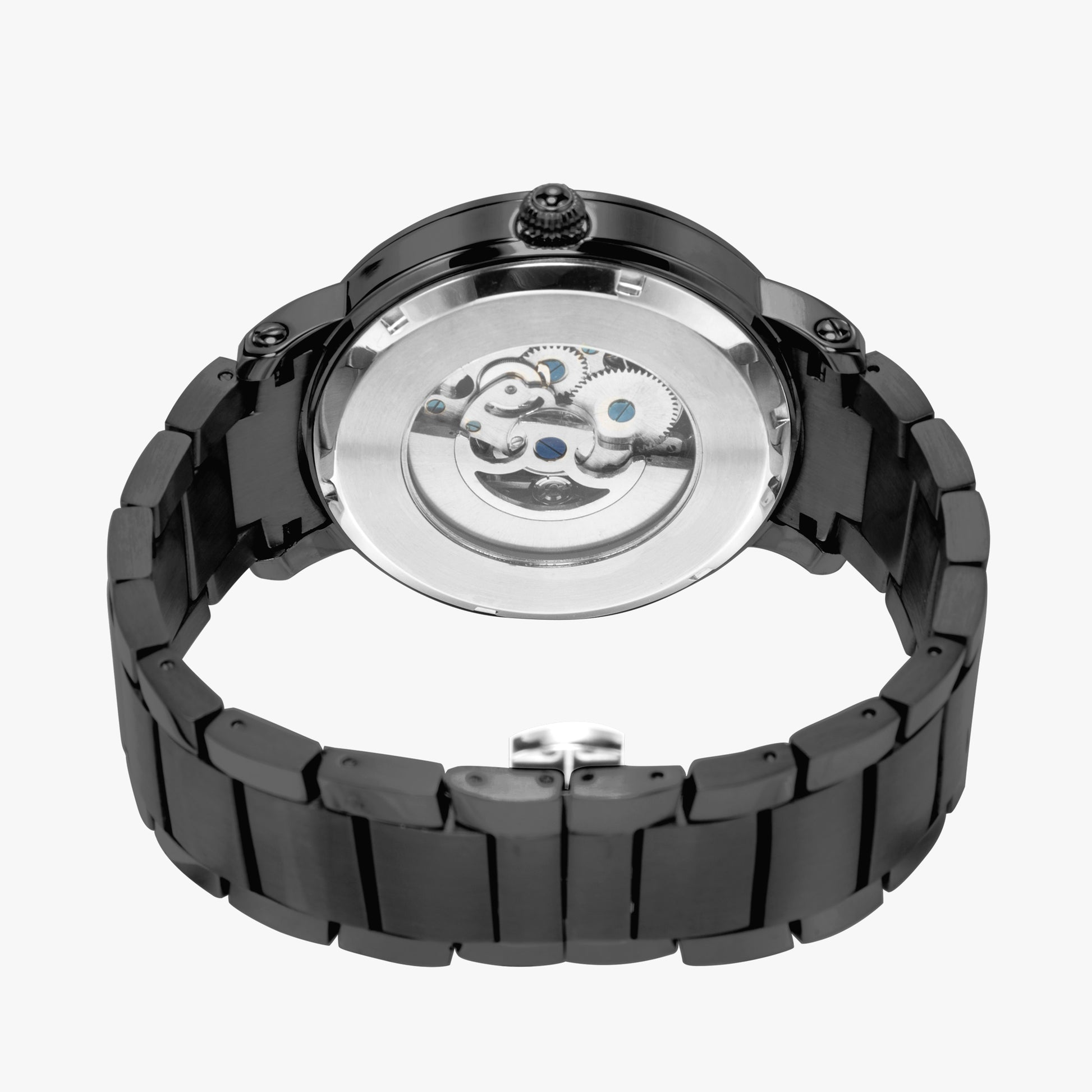 Pit Lane Clothing:  'Blade' stainless steel watch - Black metal band
