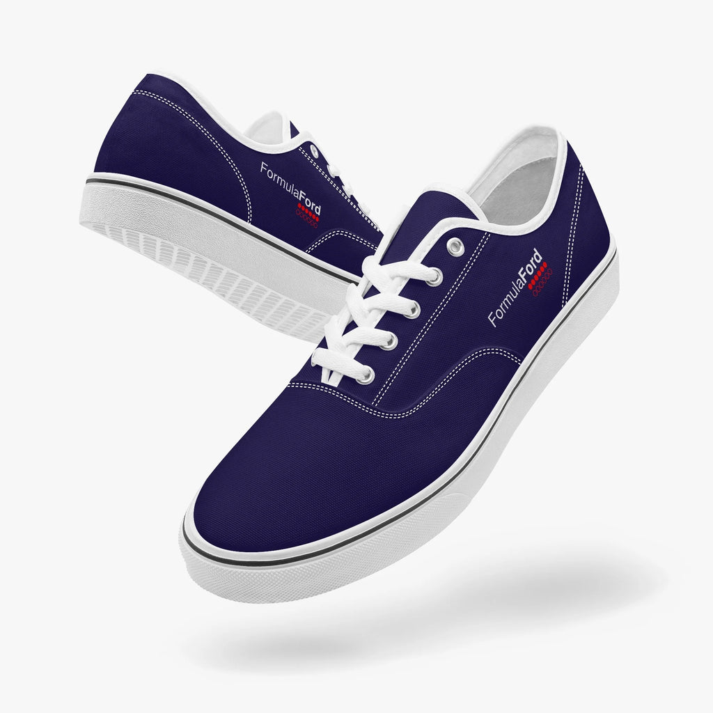 Formula Ford Official Classic Low Top Canvas Skate shoes - Navy white