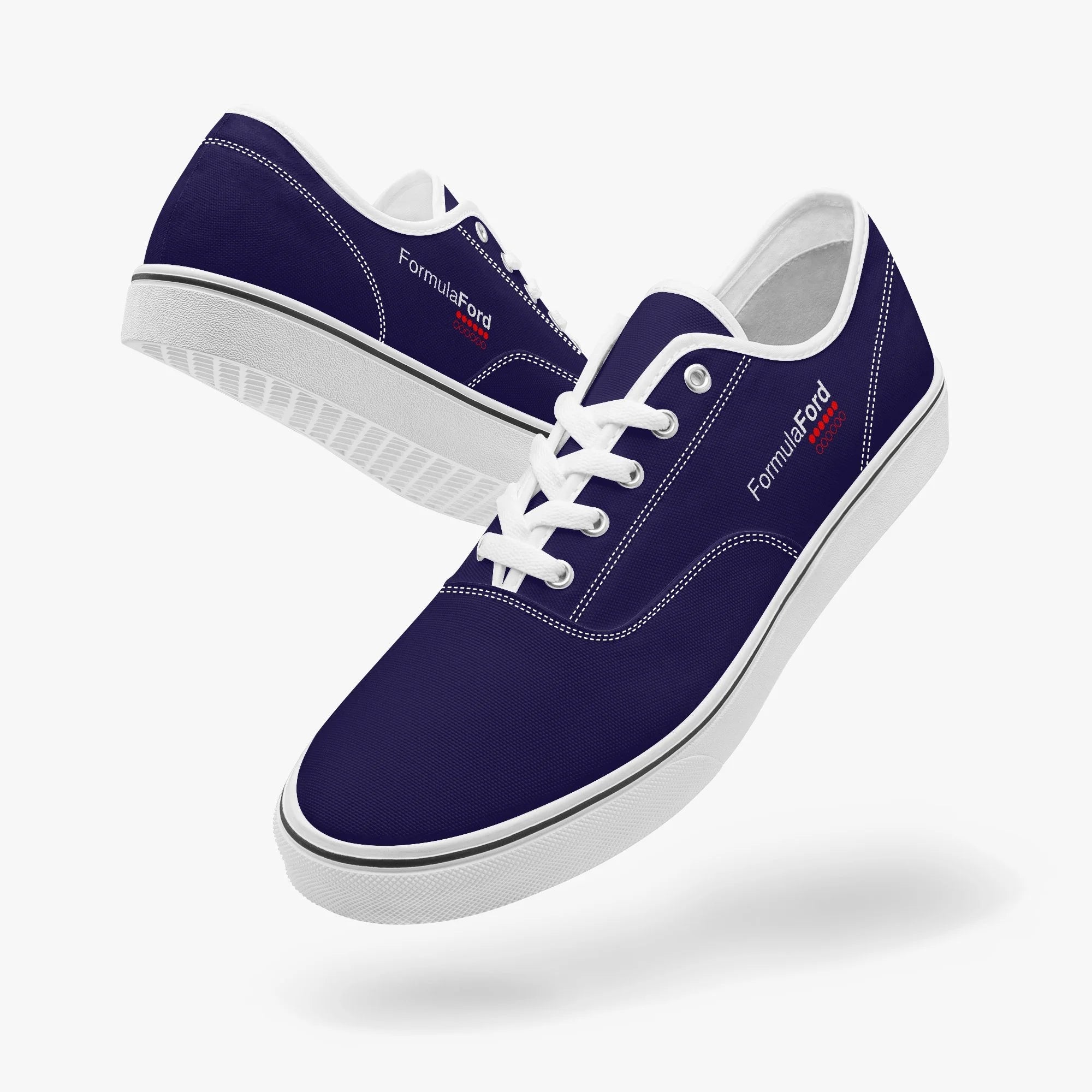 Formula Ford Official Classic Low Top Canvas Skate shoes - Navy white