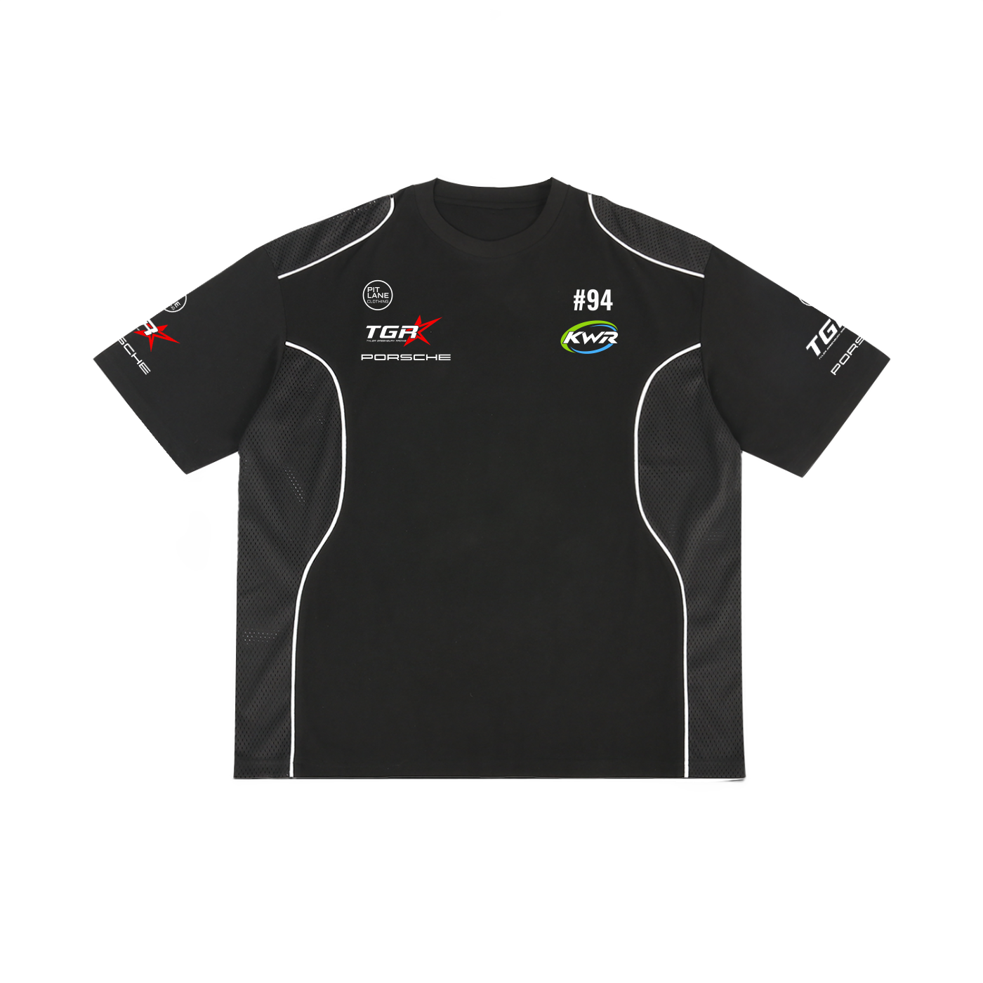 Pit Lane Clothing: KOBI WILLIAMS RACING TYLER GREENBURY ACTIVE Piped TEE - Black