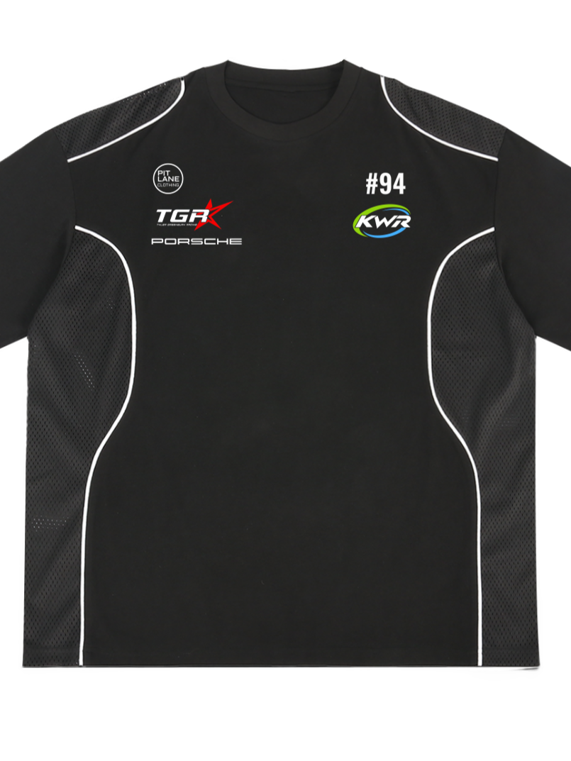 Pit Lane Clothing: KOBI WILLIAMS RACING TYLER GREENBURY ACTIVE Piped TEE - Black