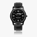 944 Challenge Series Official 'Driver' Leather strap watch - carbon black