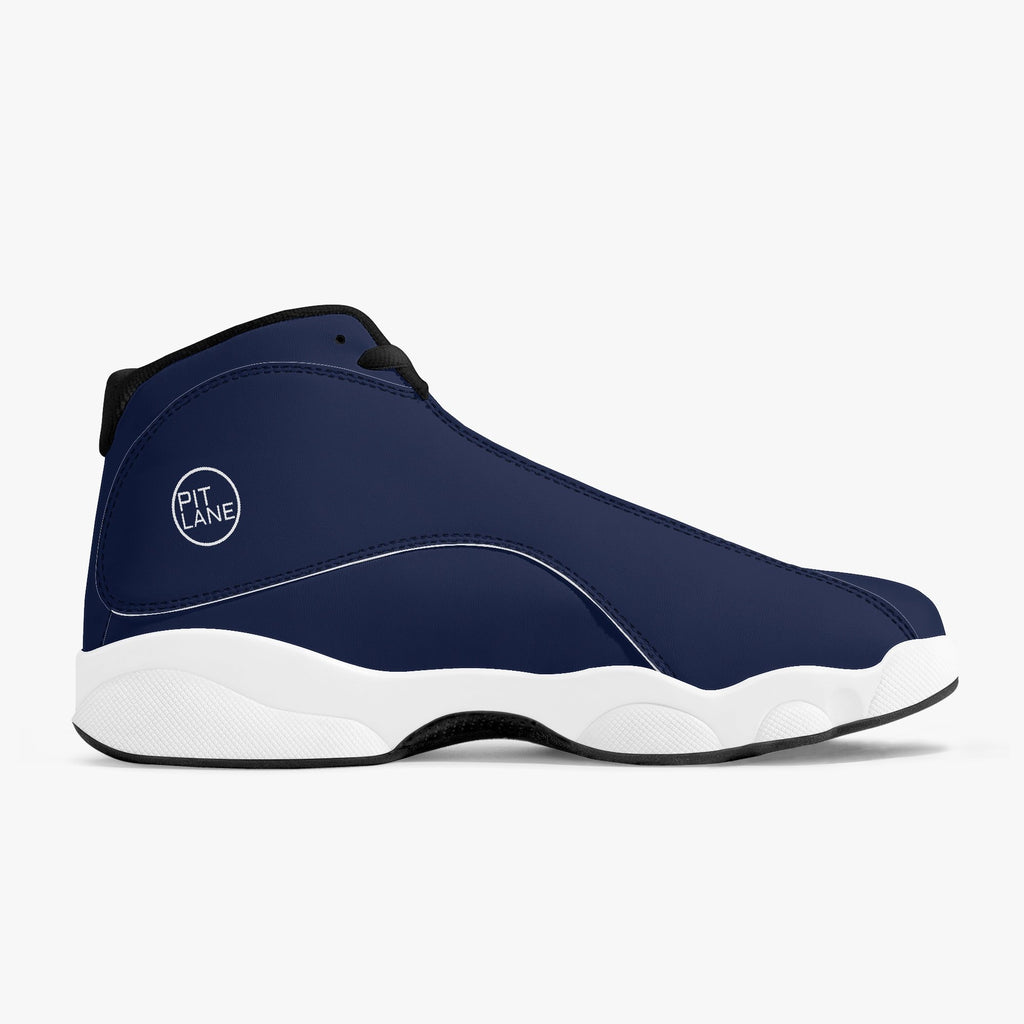 Formula Ford Official 'Shark'  High Top Leather sneakers - Navy Blue / white