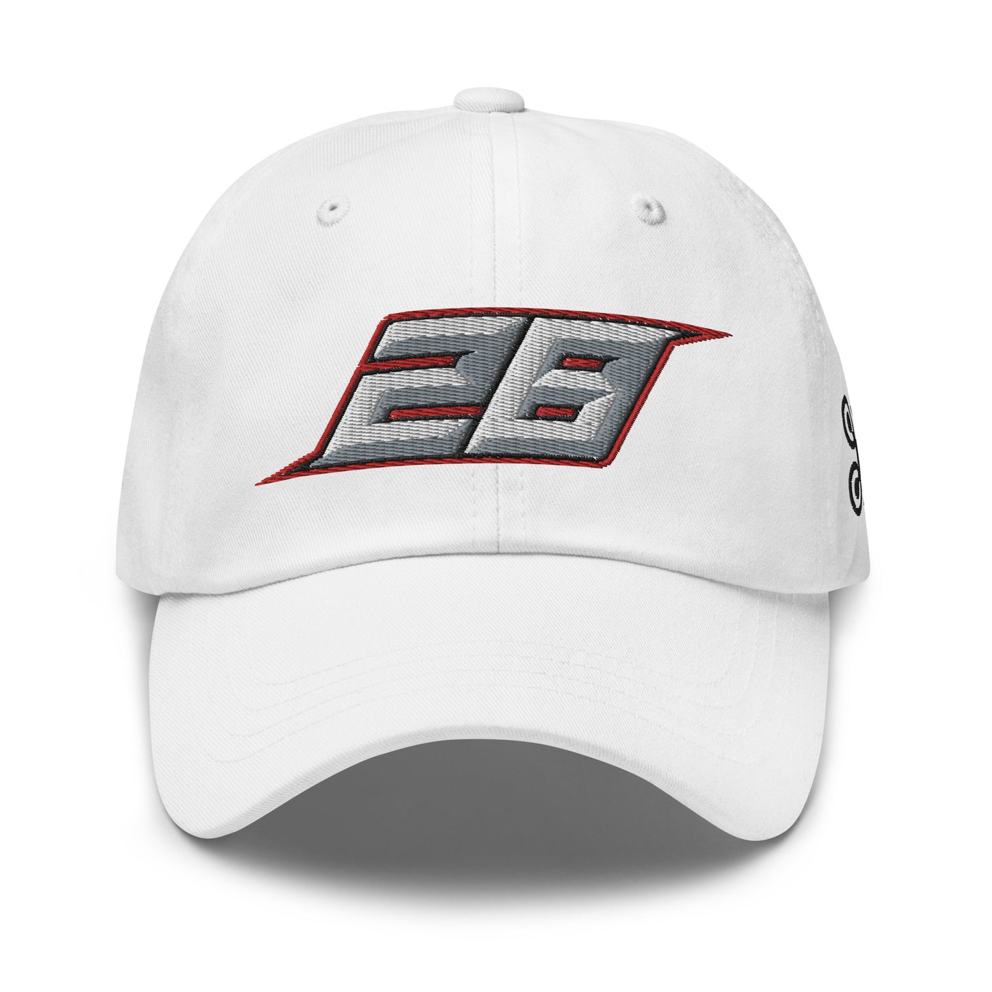LEE PARTRIDGE RACING Embroidered Structured Twill Cap - white