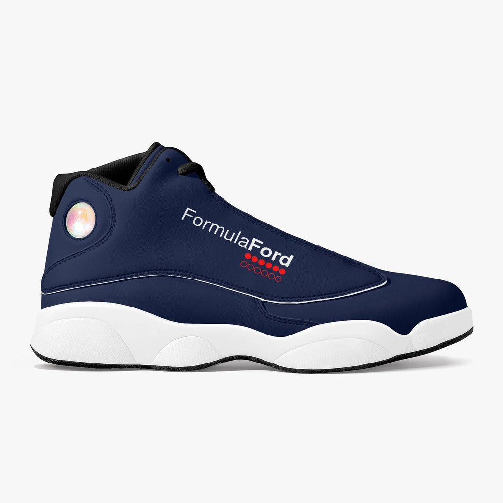 Formula Ford Official 'Shark'  High Top Leather sneakers - Navy Blue / white