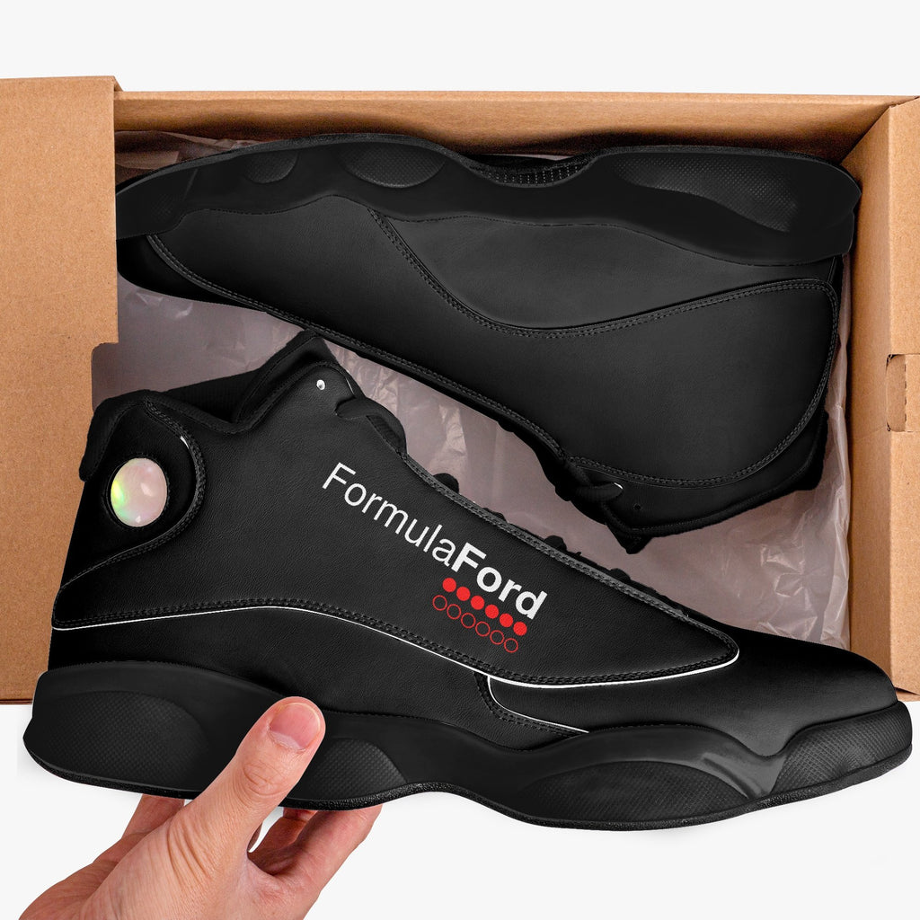 Formula Ford Official 'Shark'  High Top Leather sneakers - Full carbon / black