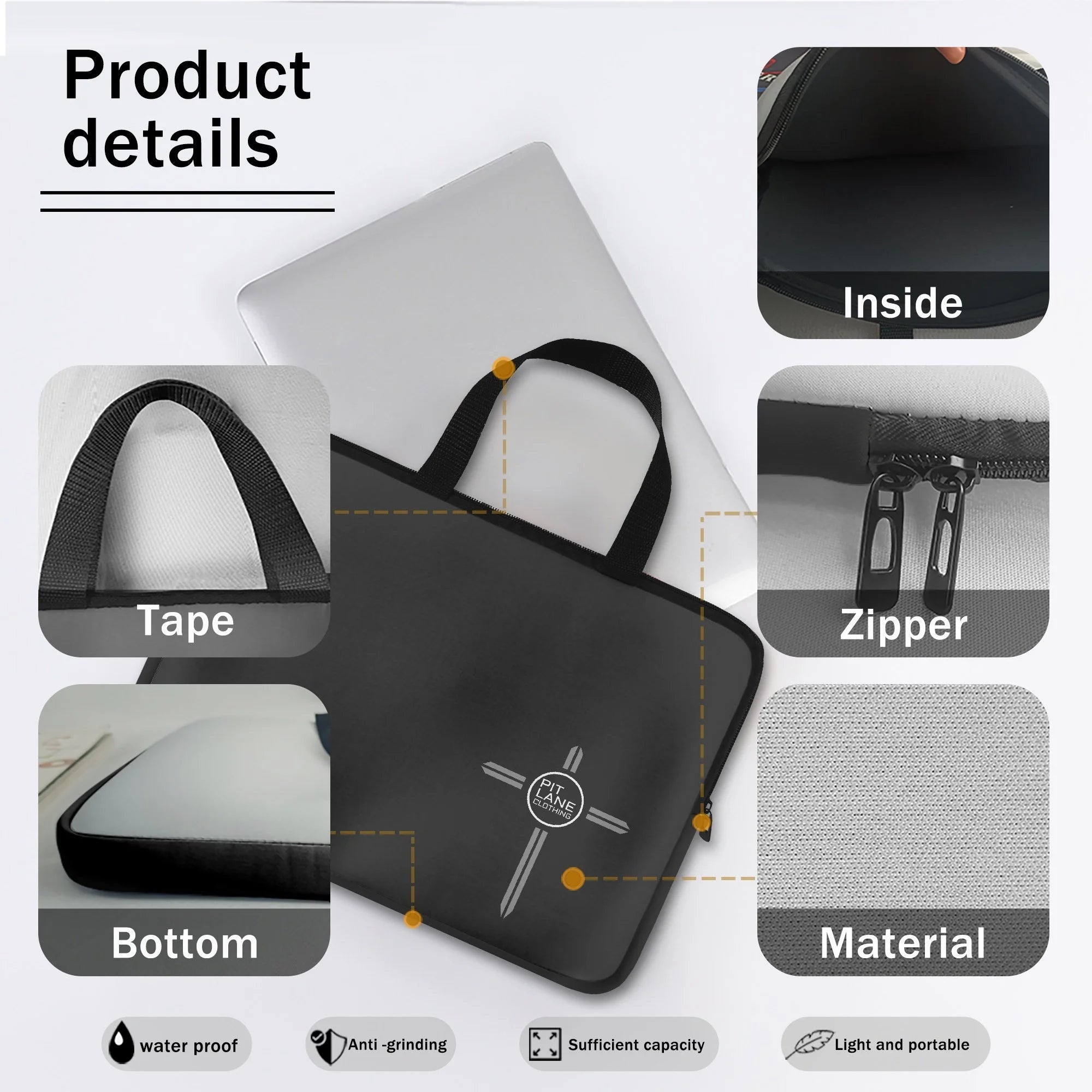 Pit Lane Clothing: Waterproof Neoprene Laptop Protector - 4 SIZES