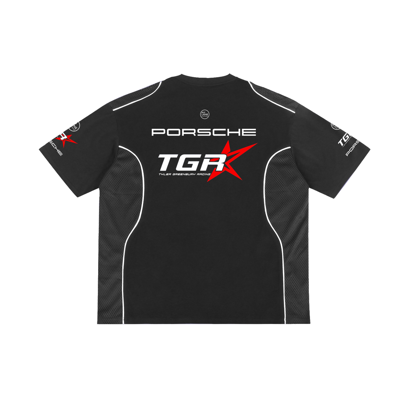 Pit Lane Clothing: KOBI WILLIAMS RACING TYLER GREENBURY ACTIVE Piped TEE - Black